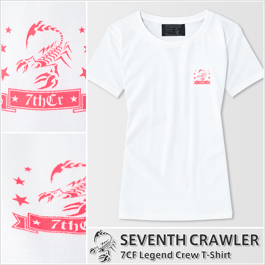 レディース Ｔシャツ ホワイト (半袖) [アメカジブランド セブンスクローラー]