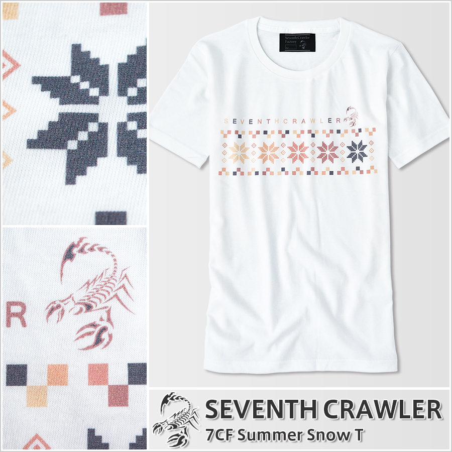 メンズ Ｔシャツ ホワイト (半袖) [アメカジブランド セブンスクローラー]