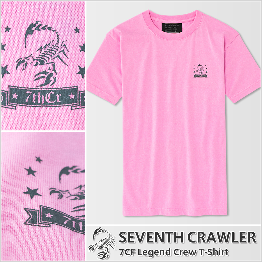 メンズ Ｔシャツ ピンク (半袖) [アメカジブランド セブンスクローラー]