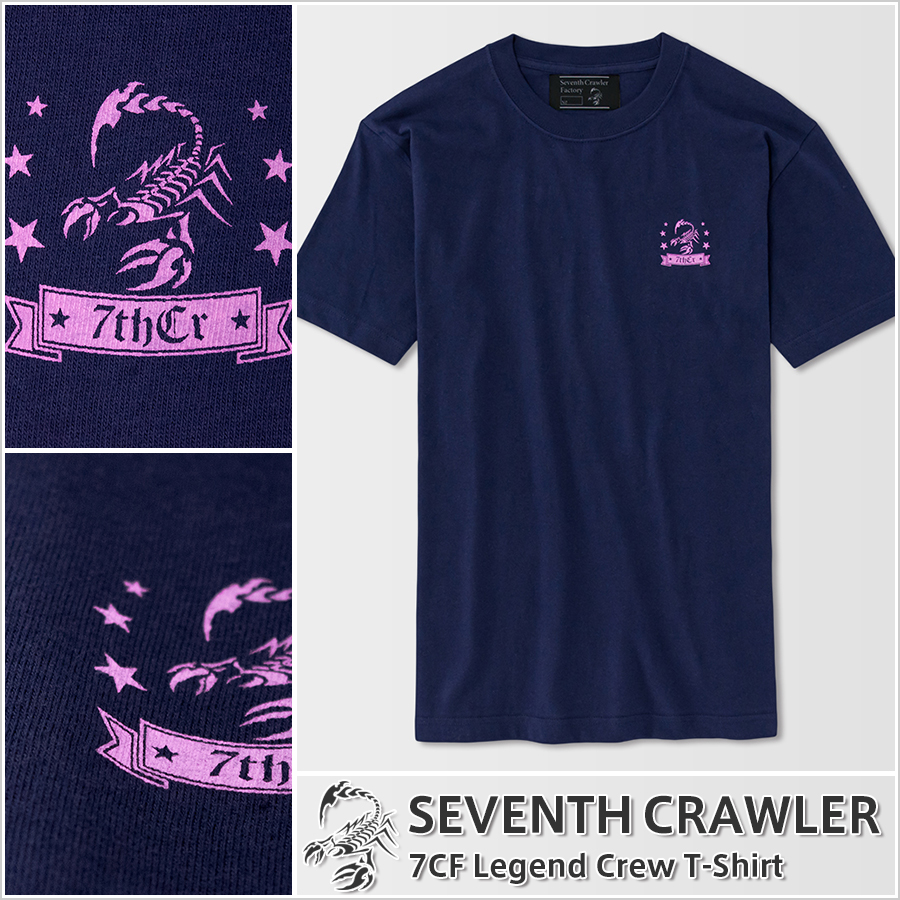 メンズ Ｔシャツ ネイビー (半袖) [アメカジブランド セブンスクローラー]