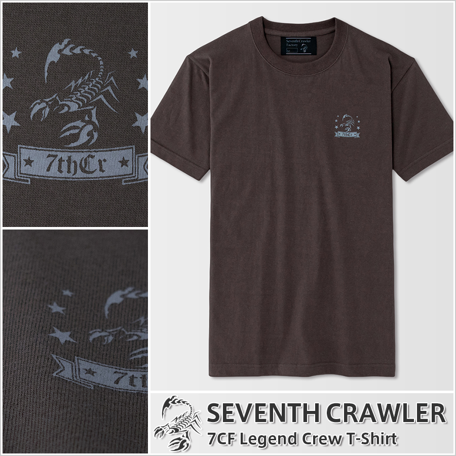 メンズ Ｔシャツ チャコール (半袖) [アメカジブランド セブンスクローラー]