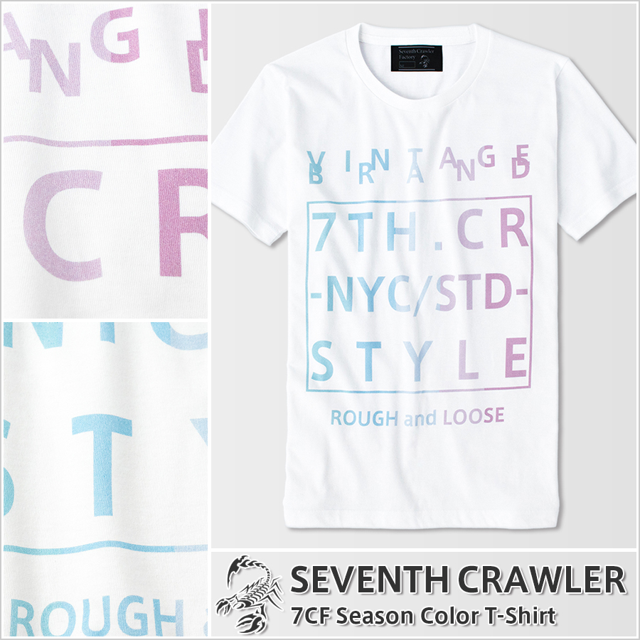 メンズ Ｔシャツ ホワイト (半袖) [アメカジブランド セブンスクローラー]